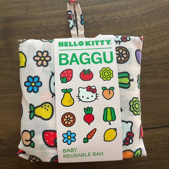 Hello Kitty Handbags - Hello Kitty Baggu Baby Reusable Bag - Pink and Multicolor